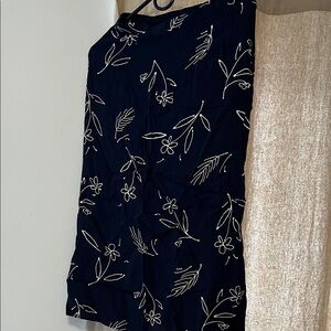 Vintage Floral Print Slip Skirt (25” waist)